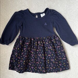 GAP Fit and Flare Puff Sleeve Dress